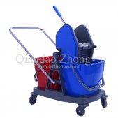 Double Buckets Mop Trolley